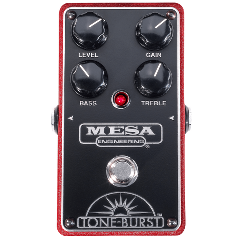Mesa Boogie Tone-Burst guitar effects pedal red finish with four control knobs