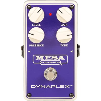 Mesa Boogie Dynaplex British Crunch purple effects pedal with four control knobs