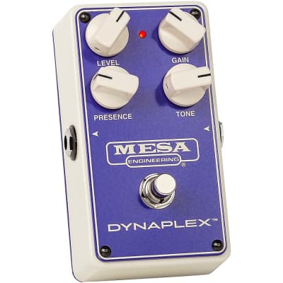 Mesa Boogie Dynaplex British Crunch pedal blue with four control knobs and footswitch