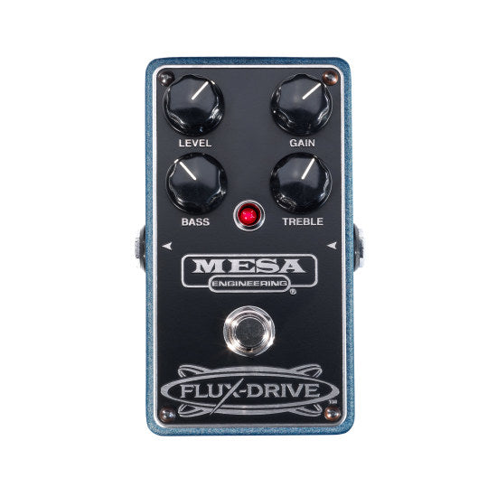Mesa Boogie Flux-Drive guitar pedal blue finish with four control knobs