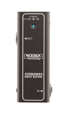 Mesa Boogie Stowaway Input Buffer black effects pedal with 9-18VDC power input