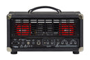 Mezzabarba Skill 30W guitar amplifier head black tolex with red speaker grille