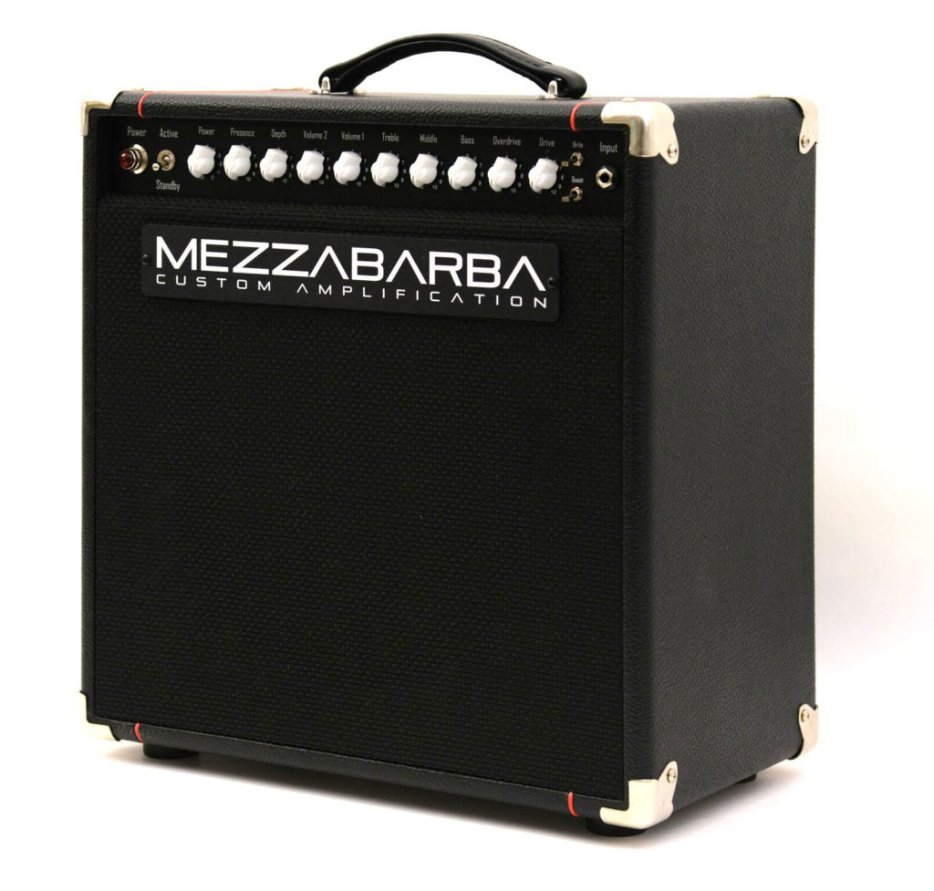 Mezzabarba Skill 30-Watt combo amplifier black tolex with white control knobs