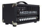 Mezzabarba Skill 30-Watt Head guitar amplifier black with white control knobs and ventilated grille