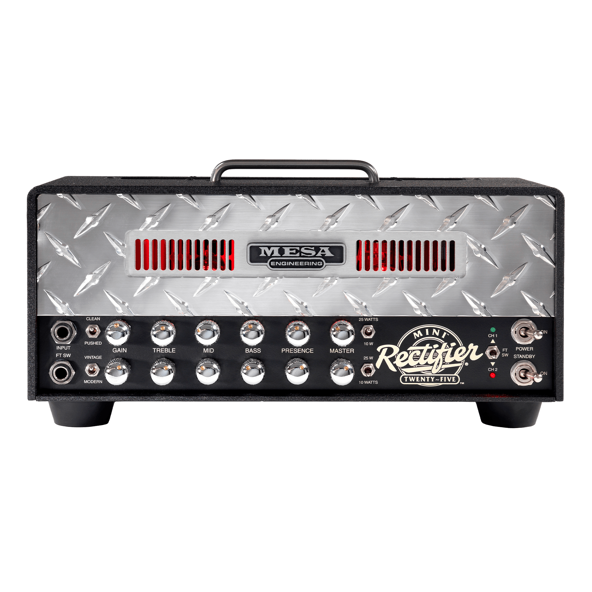 Mesa Boogie Mini Rectifier 25 tube amplifier head with dual channels and EQ controls