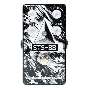 Catalinbread STS-88 Flanger Reverb pedal black with dual footswitches and mix control