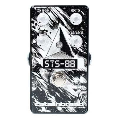 Catalinbread STS-88 Flanger Reverb pedal black with dual footswitches and mix control