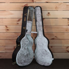Eastman AC822CEFF natural acoustic guitar hard case with crushed velvet interior