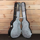 Eastman AC822CEFF natural acoustic guitar hard case with gray plush interior