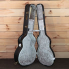 Eastman AC822CEFF natural acoustic guitar hard case with gray plush interior