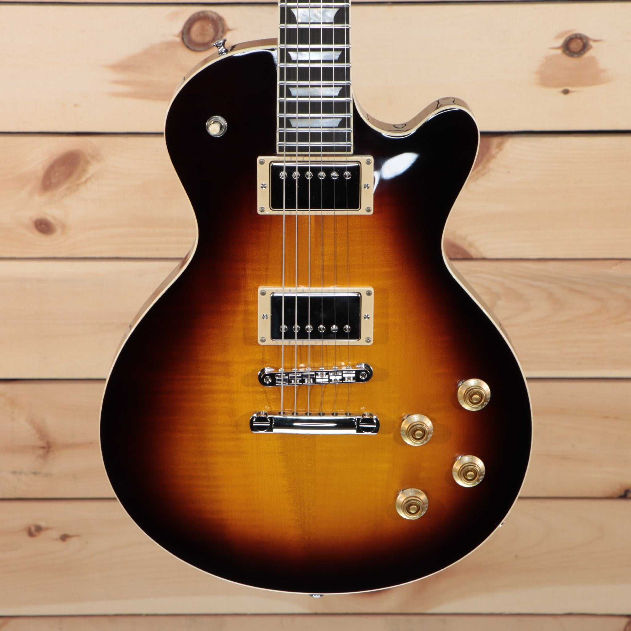 Eastman SB59 semi-hollow electric guitar sunburst with dual humbucker pickups and gold hardware