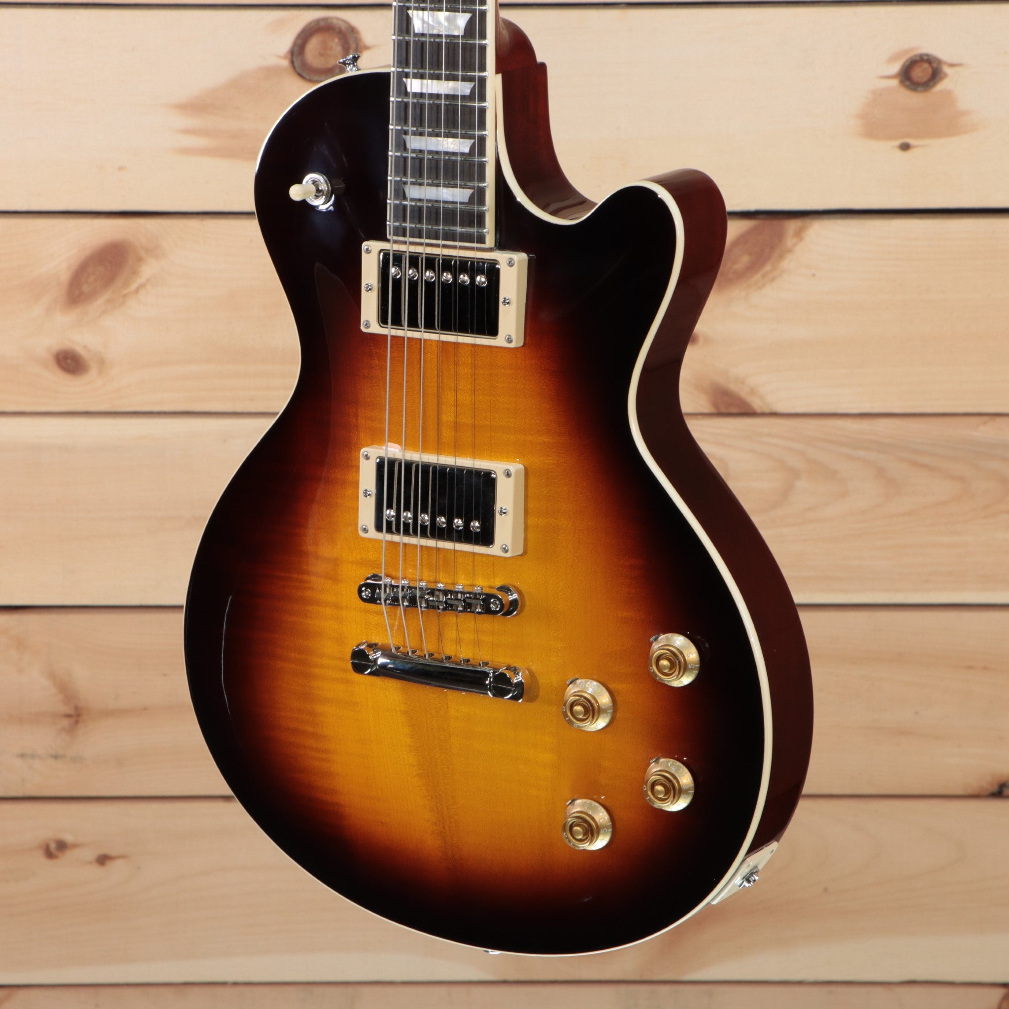 Eastman SB59 semi-hollow electric guitar sunburst finish with dual humbucker pickups and gold hardware