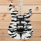 Charvel Satchel Signature Promod DK22 HH FR M electric guitar satin white bengal stripe with dual humbuckers