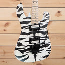 Charvel Satchel Signature ProMod DK22 HH FR M electric guitar satin white bengal stripe with dual humbuckers