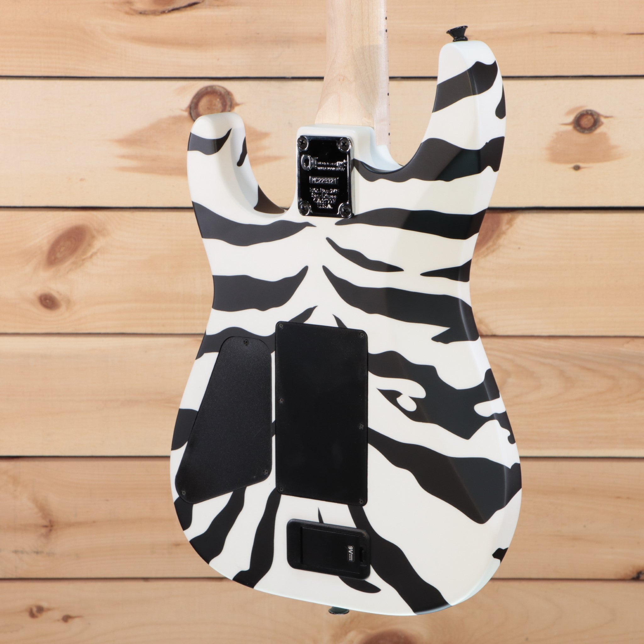 Charvel Satchel Signature ProMod DK22 HH FR electric guitar satin white bengal stripe dual humbuckers