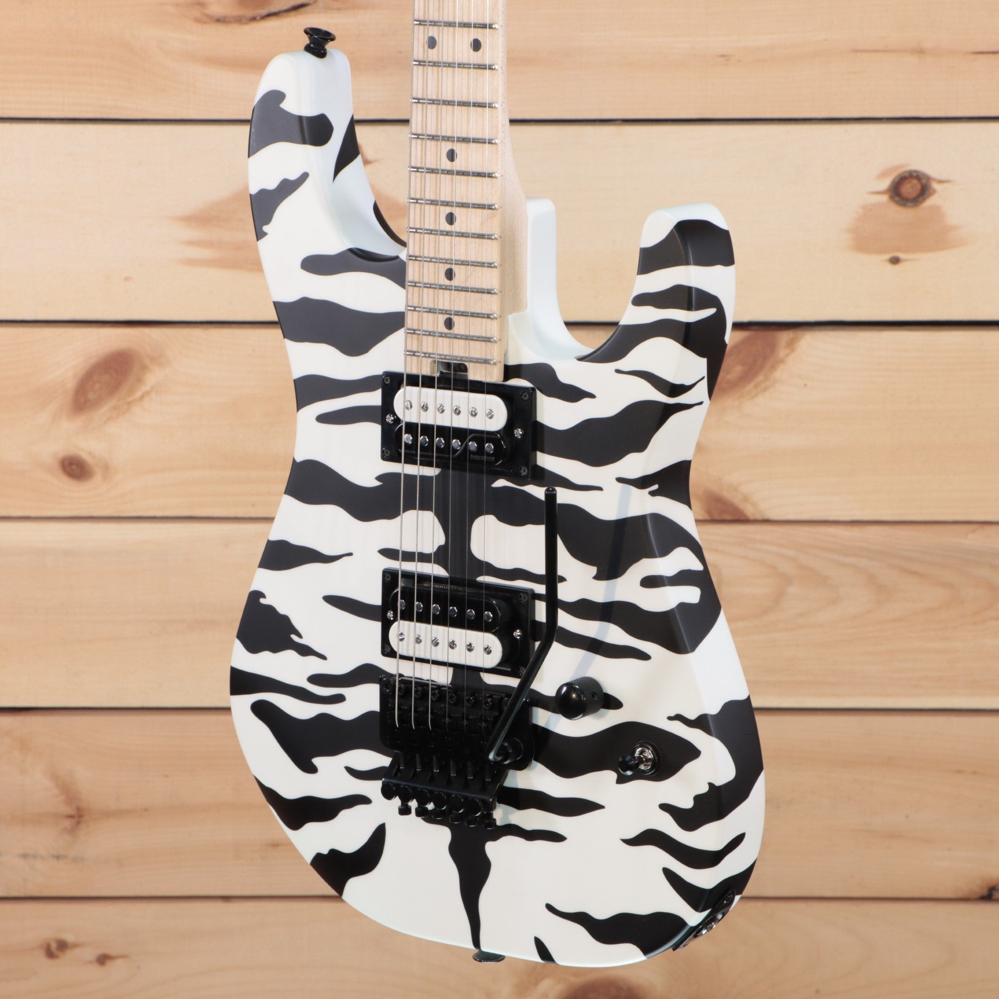 Charvel Satchel Signature ProMod DK22 HH FR M electric guitar satin white bengal stripe humbucker pickups