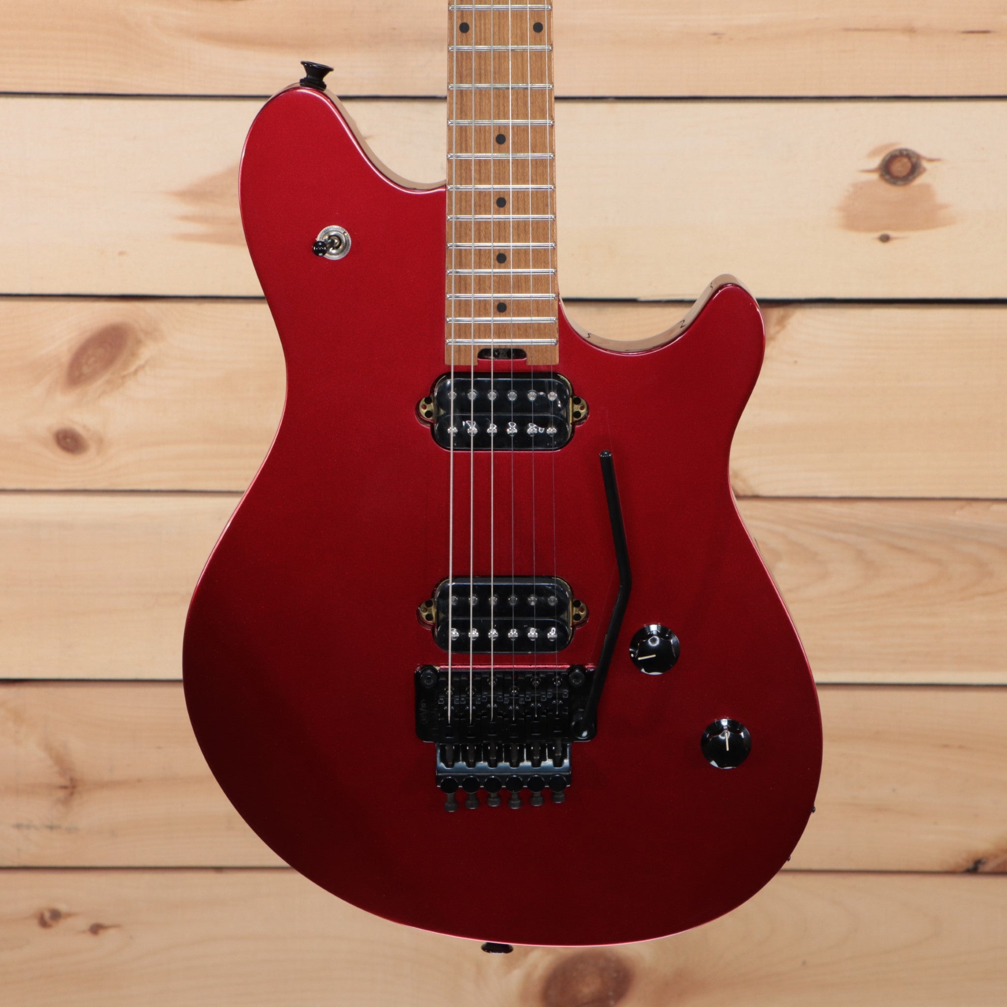 EVH Wolfgang WG Standard Stryker Red electric guitar with dual humbuckers and floyd rose tremolo bridge