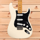 Fender Nile Rodgers Hitmaker Stratocaster electric guitar Olympic White with black pickguard and single-coil pickups