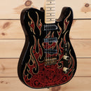 Fender James Burton Telecaster electric guitar red paisley flames with maple neck and single-coil pickups