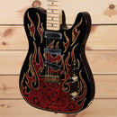 Fender James Burton Telecaster electric guitar red paisley flames with maple neck