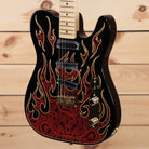 Fender James Burton Telecaster electric guitar red paisley flames with maple neck