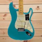 Fender American Professional II Stratocaster electric guitar Miami Blue with maple neck and single-coil pickups