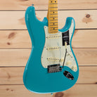 Fender American Professional II Stratocaster electric guitar Miami Blue with maple neck and single-coil pickups