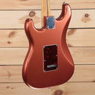 Fender Player Plus Stratocaster electric guitar Aged Candy Apple Red with dark tortoiseshell pickguard