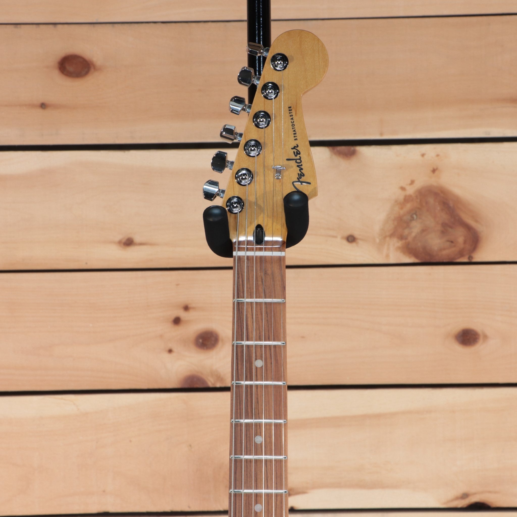 Fender Player Plus Stratocaster electric guitar Aged Candy Apple Red with single-coil pickups