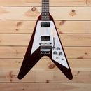 Gibson 1967 Flying V electric guitar Sparkling Burgundy with white pickguard and dual humbuckers
