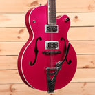 Gretsch G6120THR Brian Setzer Signature Hot Rod semi-hollow electric guitar Candy Magenta with dual humbuckers