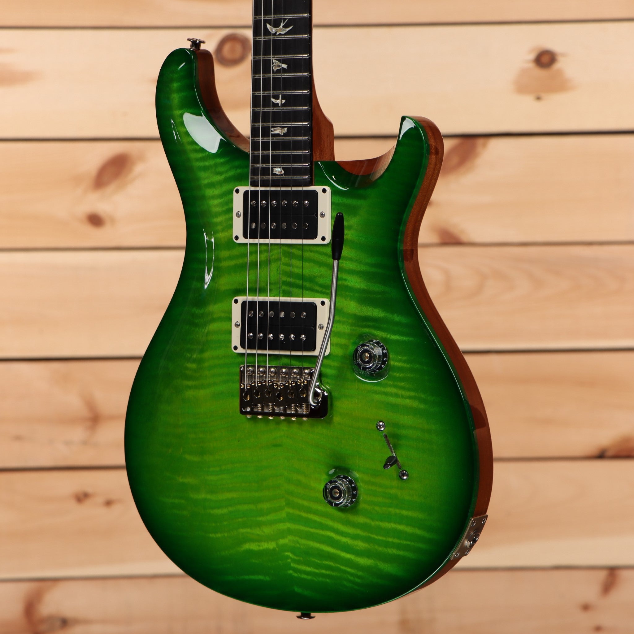 Paul Reed Smith Custom 24 Eriza Verde electric guitar with green wrap burst finish and dual humbucker pickups