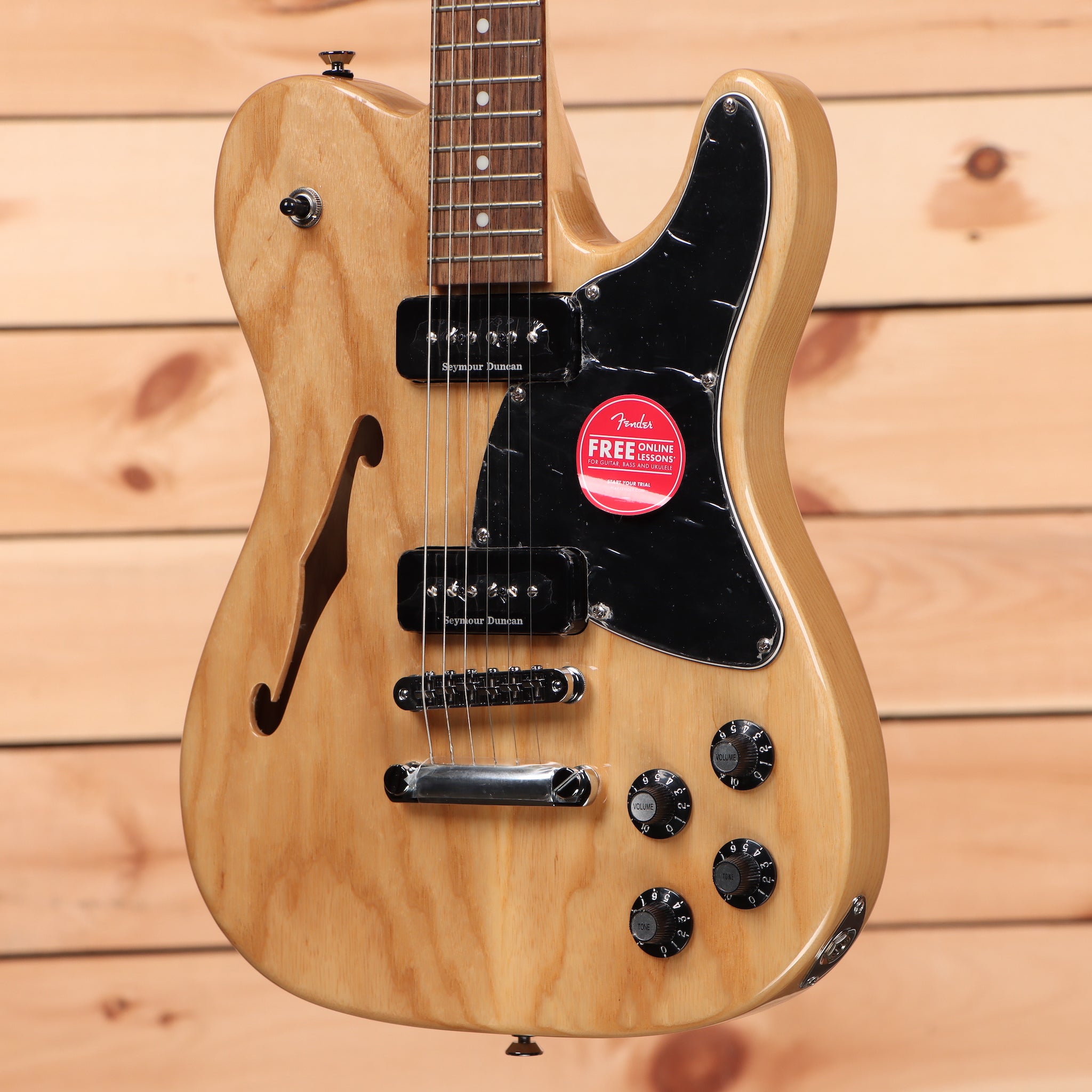 Fender Jim Adkins JA90 Telecaster Thinline semi-hollow electric guitar Natural with Seymour Duncan pickups