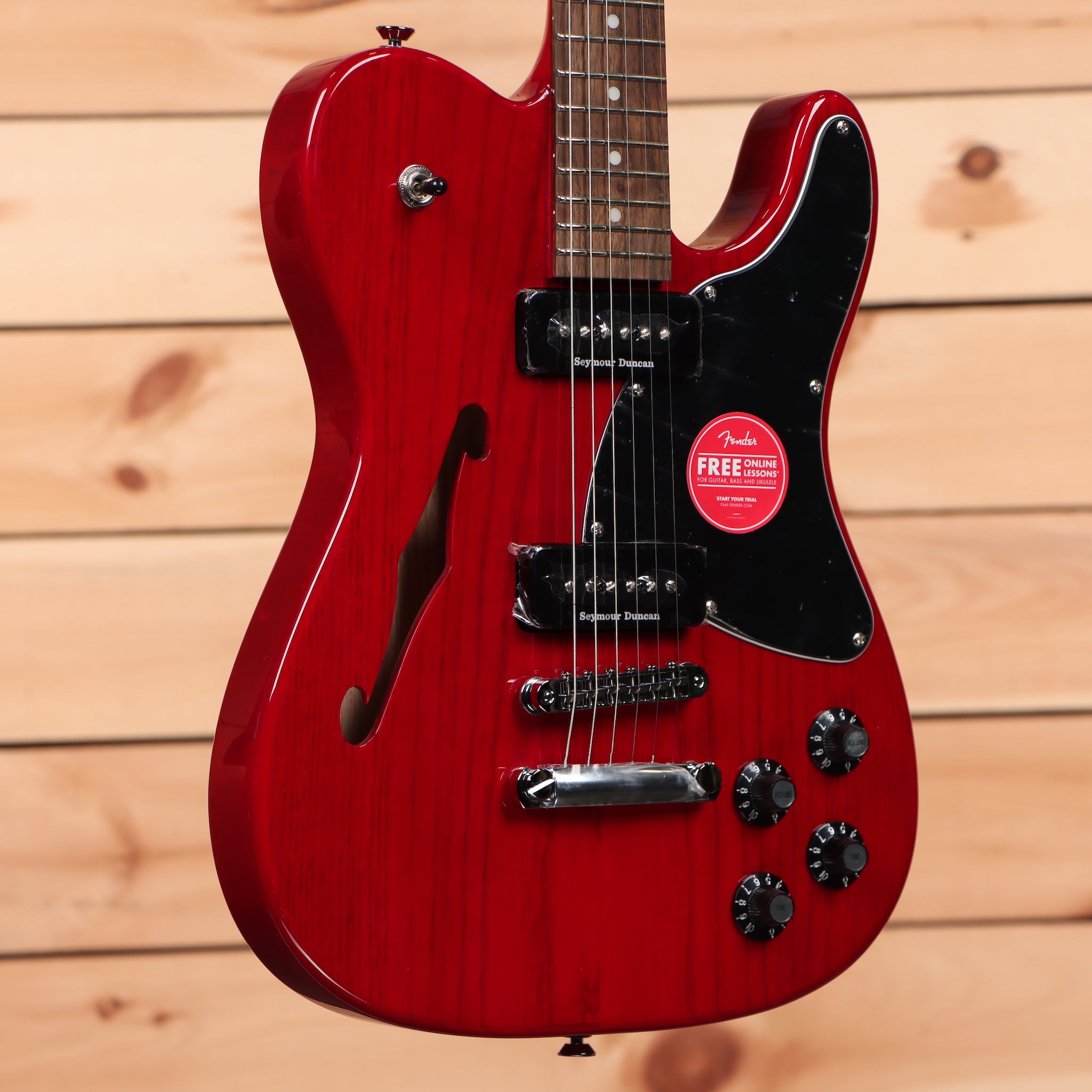 Fender Jim Adkins JA90 Telecaster semi-hollow electric guitar Crimson Red with Seymour Duncan pickups