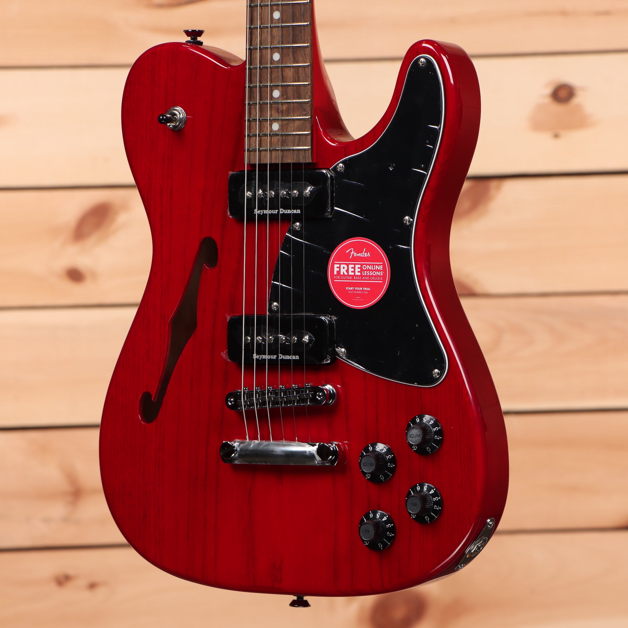 Fender Jim Adkins JA90 Telecaster semi-hollow electric guitar Crimson Red with Seymour Duncan pickups