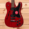 Fender Jim Adkins JA-90 Telecaster Thinline - Crimson Red Transparent