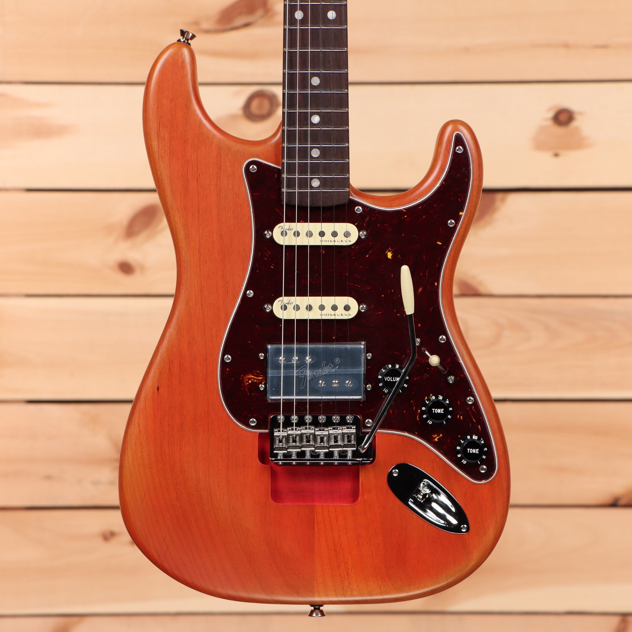 Fender Michael Landau Coma Stratocaster red electric guitar with dual single-coil pickups and tremolo bridge
