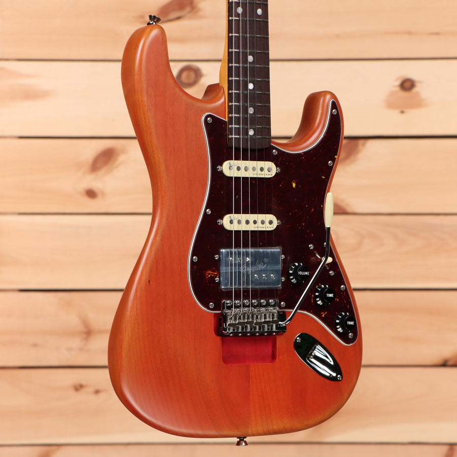 Fender Michael Landau Coma Stratocaster electric guitar red with dark tortoiseshell pickguard and single-coil pickups