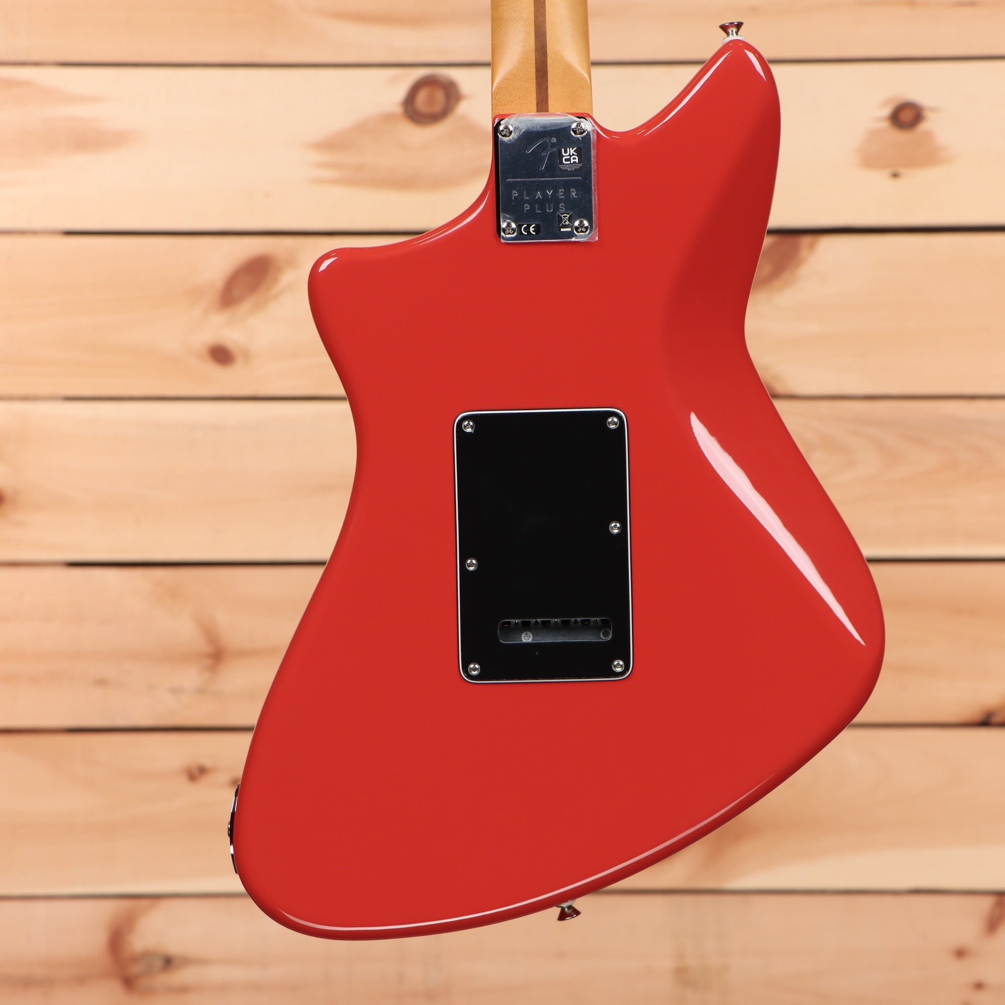 Fender Player Plus Meteora HH electric guitar Fiesta Red with dual humbucker pickups