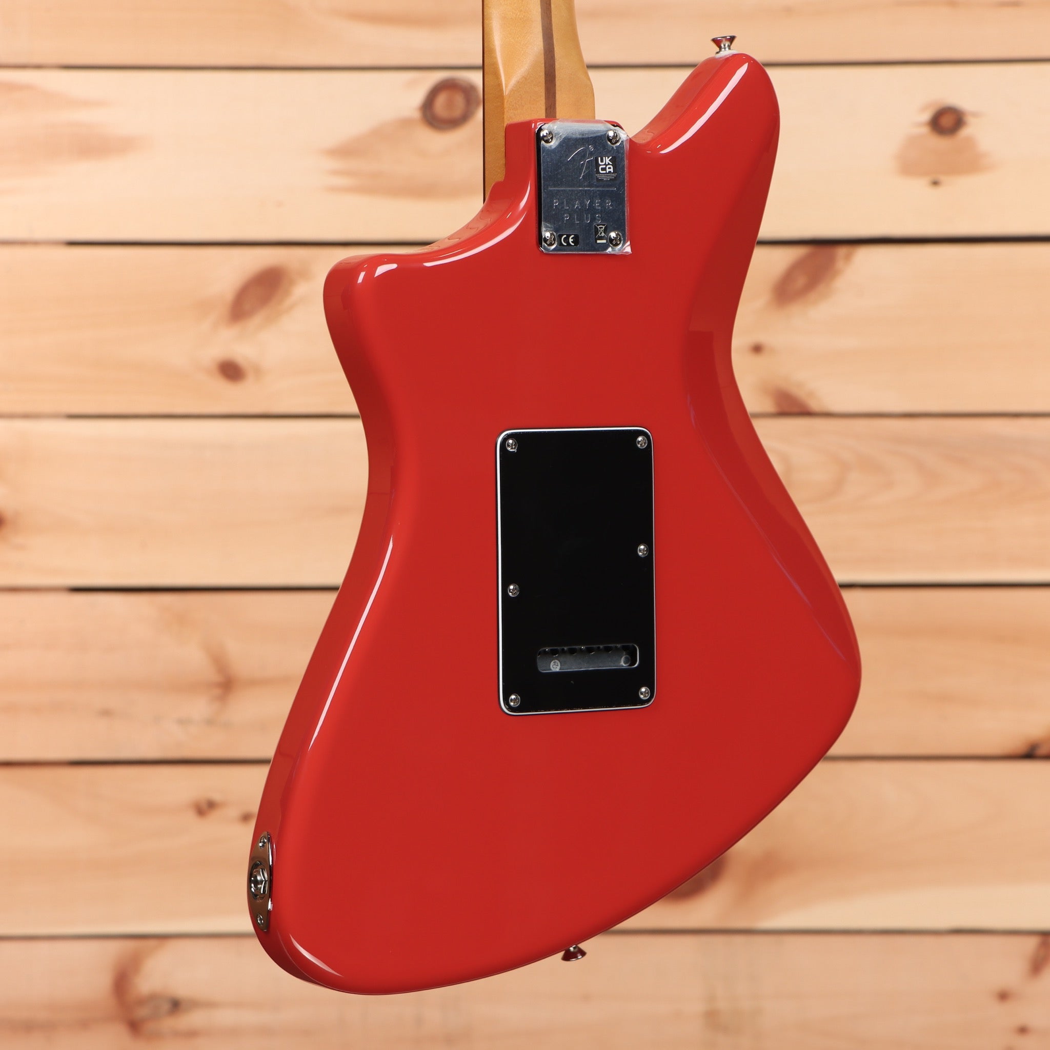 Fender Player Plus Meteora HH electric guitar Fiesta Red with dual humbucker pickups