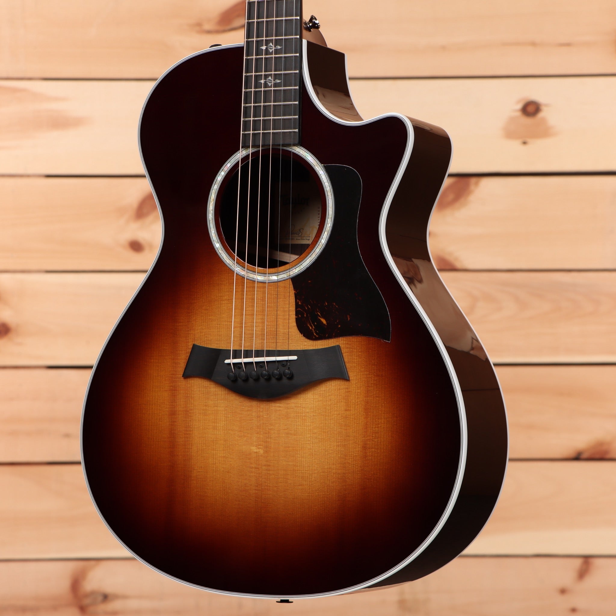 Taylor 412ce Grand Concert acoustic-electric guitar Tobacco Sunburst with venetian cutaway