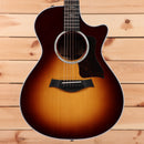 Taylor 412ce Grand Concert acoustic-electric guitar tobacco sunburst with venetian cutaway