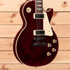 Gibson Les Paul 70s Deluxe wine red electric guitar with dual humbucker pickups and cream binding