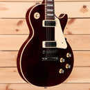 Gibson Les Paul 70s Deluxe wine red electric guitar with dual humbucker pickups and white pickguard