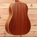 Gibson J-35 dreadnought acoustic guitar faded natural finish with white binding
