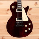 Gibson Les Paul 70s Deluxe wine red electric guitar with dual humbuckers and cream pickguard