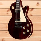 Gibson Les Paul 70s Deluxe wine red electric guitar with dual humbuckers and cream binding