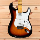 Pre-owned Fender Custom Shop Eric Clapton Signature Stratocaster Journeyman Relic 2-Color Sunburst electric guitar with white pickguard