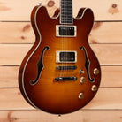Eastman T184MX semi-hollow electric guitar Goldburst with dual humbucker pickups and f-holes