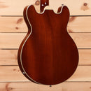 Eastman T184MX semi-hollow body electric guitar Goldburst with white binding and f-holes